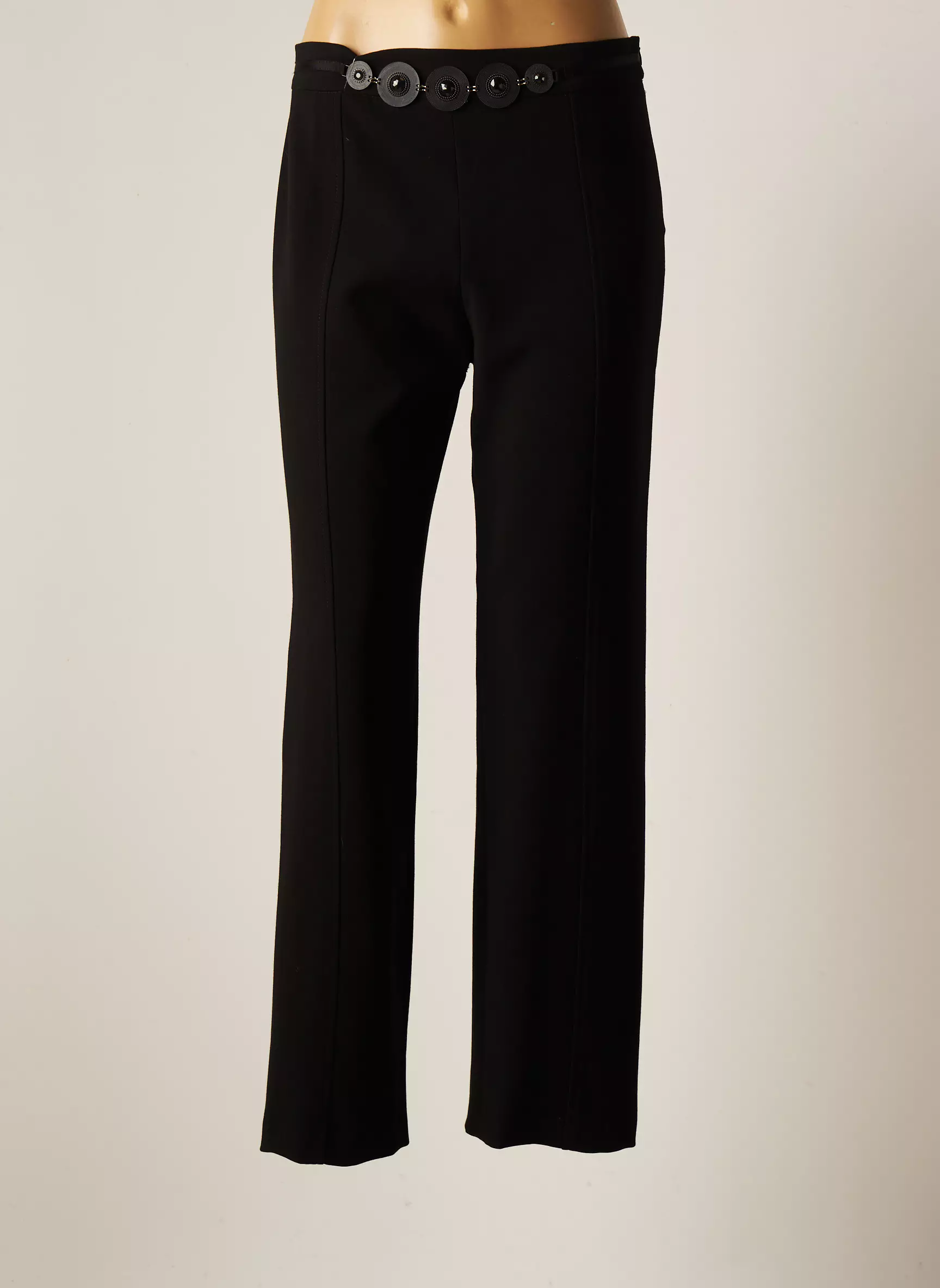 Massy Pantalons Droits Femme couleur noir