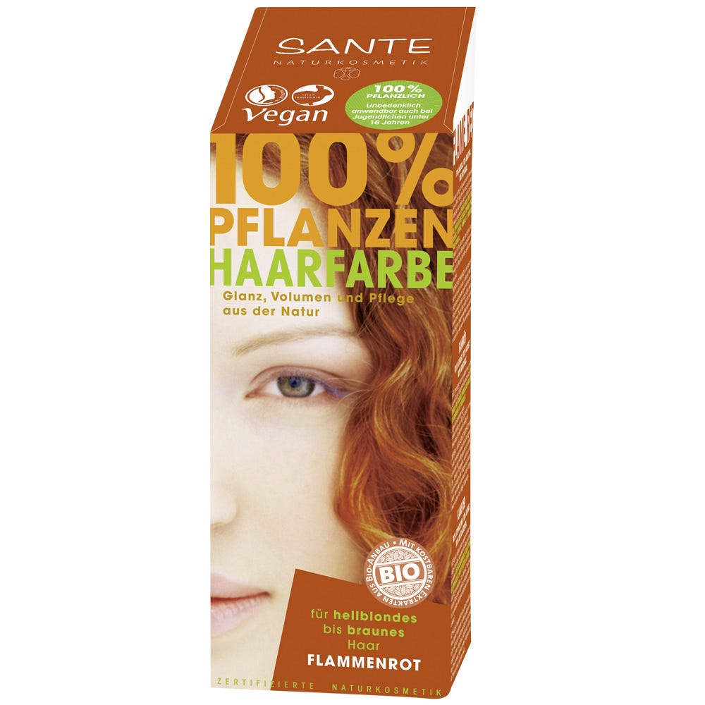 SANTE Pflanzenhaarfarbe - flammenrot 100 g