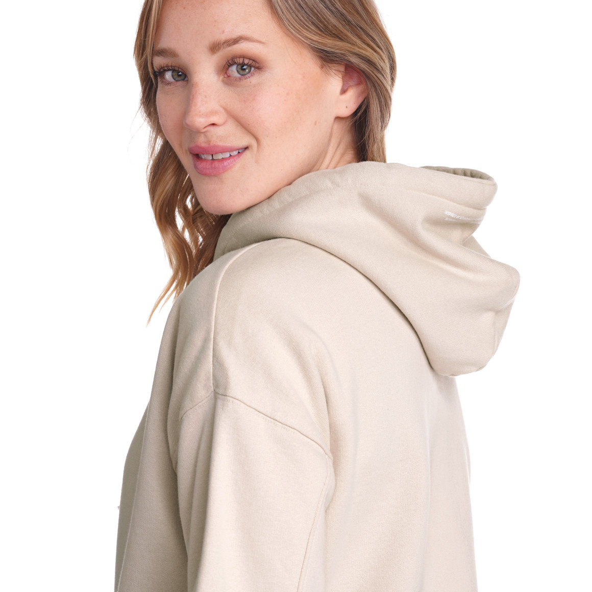 Damen Hoodie mit Print auf der Kapuze