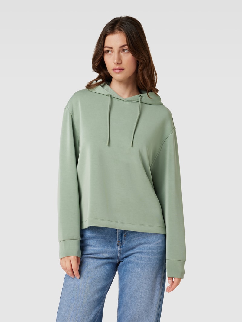 Hoodie mit Tunnelzug Modell 'Peach' in hellgrün