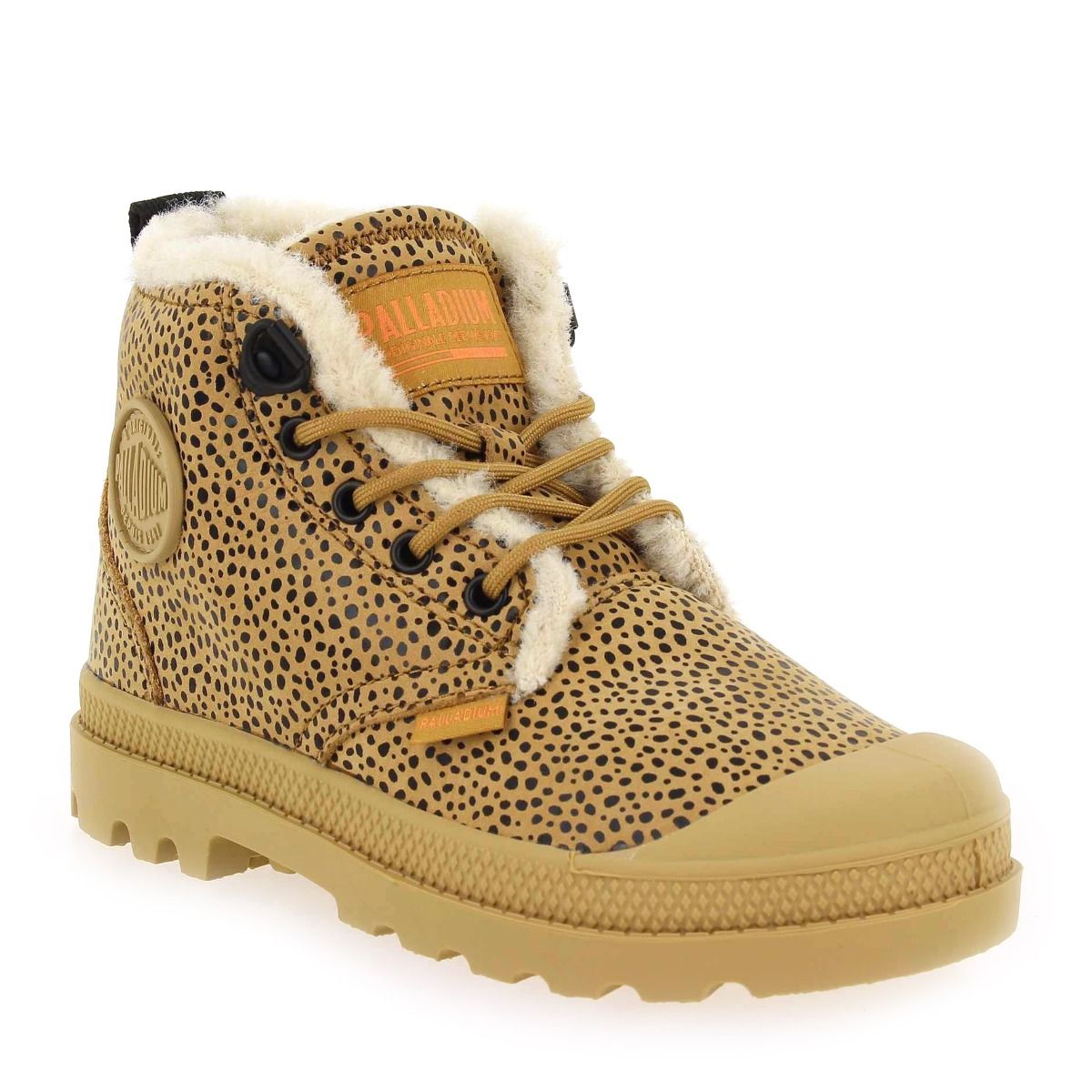 Palladium  PAMPA HI WOOL KID LEO - Beige Noir