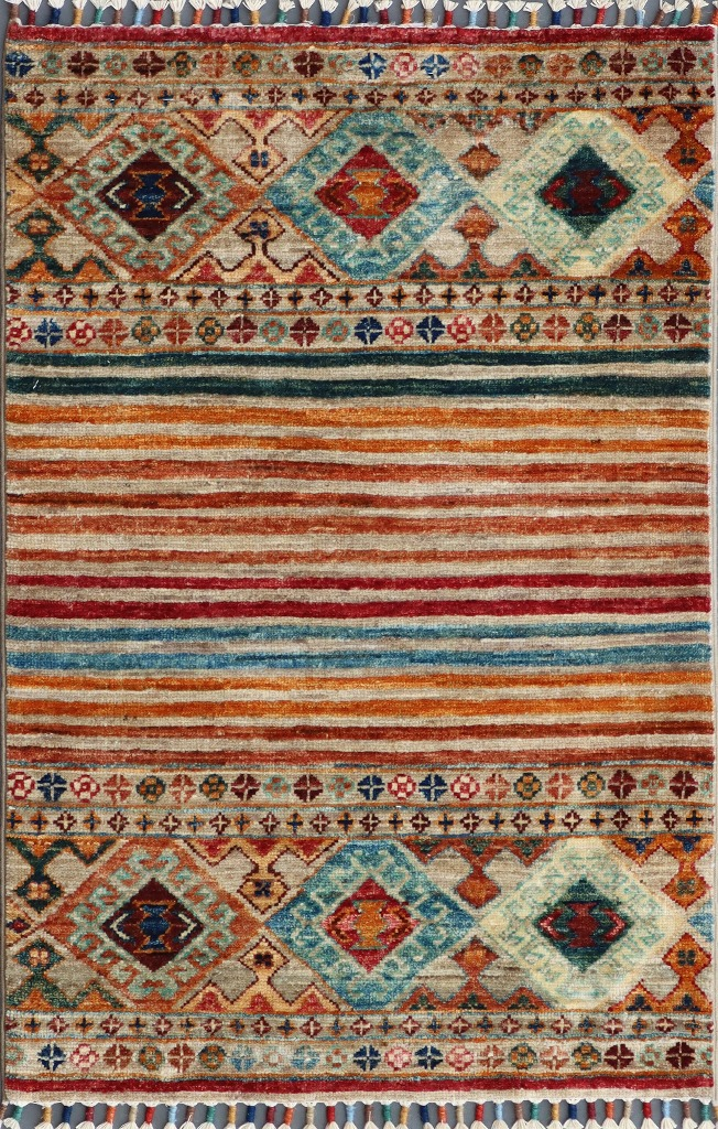 Teppich aus Afghanistan Smaragd 63 x 96 cm