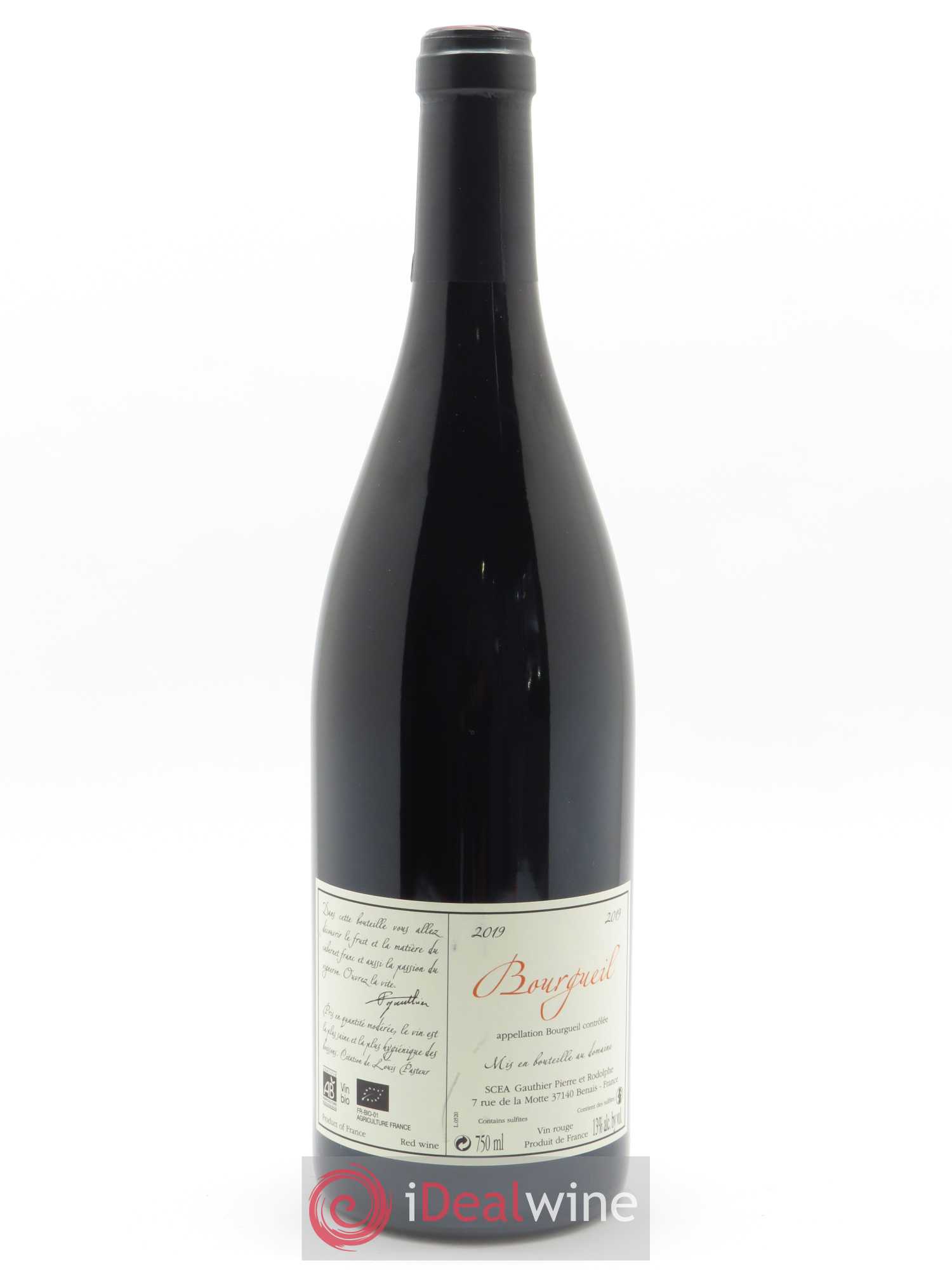 Bourgueil Jour de Soif Domaine du Bel Air  2019 - Lot de 1 Bouteille