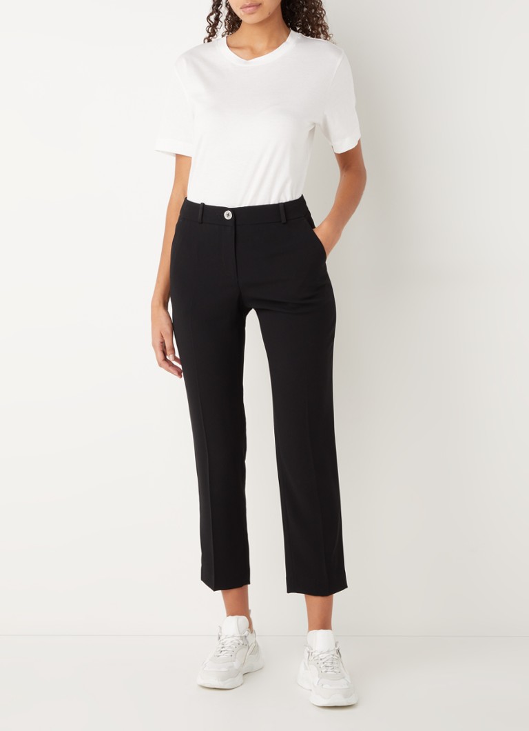 Pantaloni cropped a vita alta e vestibilità slim con tasche laterali di Claudie Pierlot Poupin.