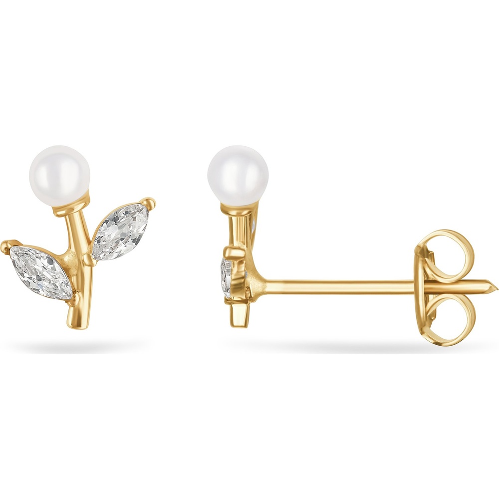 FAVS Boucles d'oreilles à fermoir à poussette 585 Or jaune Boucles d'oreilles