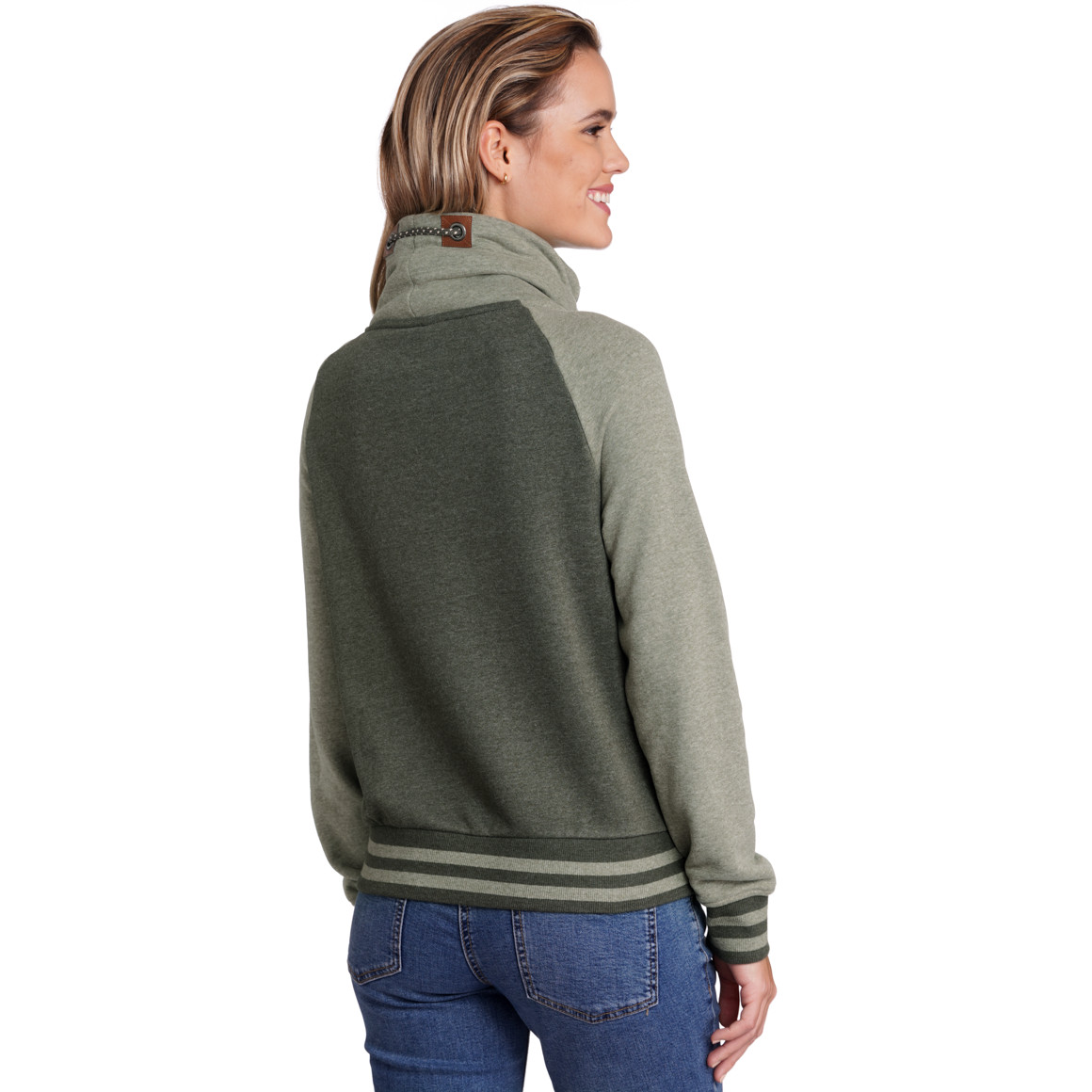 Damen Sweatjacke mit Schalkragen