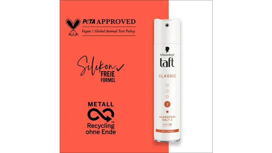 TAFT Haarspray Classic Halt & Pflege 250 ml Haltegrad 2 - leichter Halt 250 ml