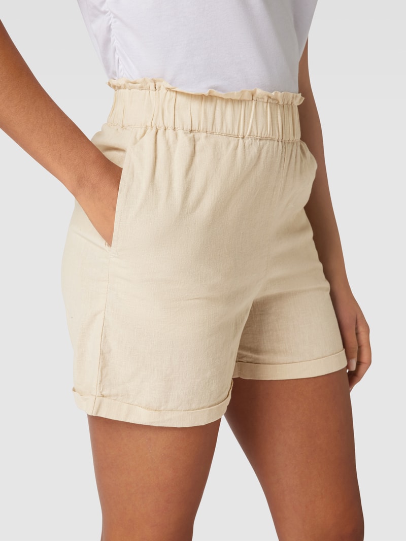 Shorts mit elastischem Bund Modell 'MOYA' in sand