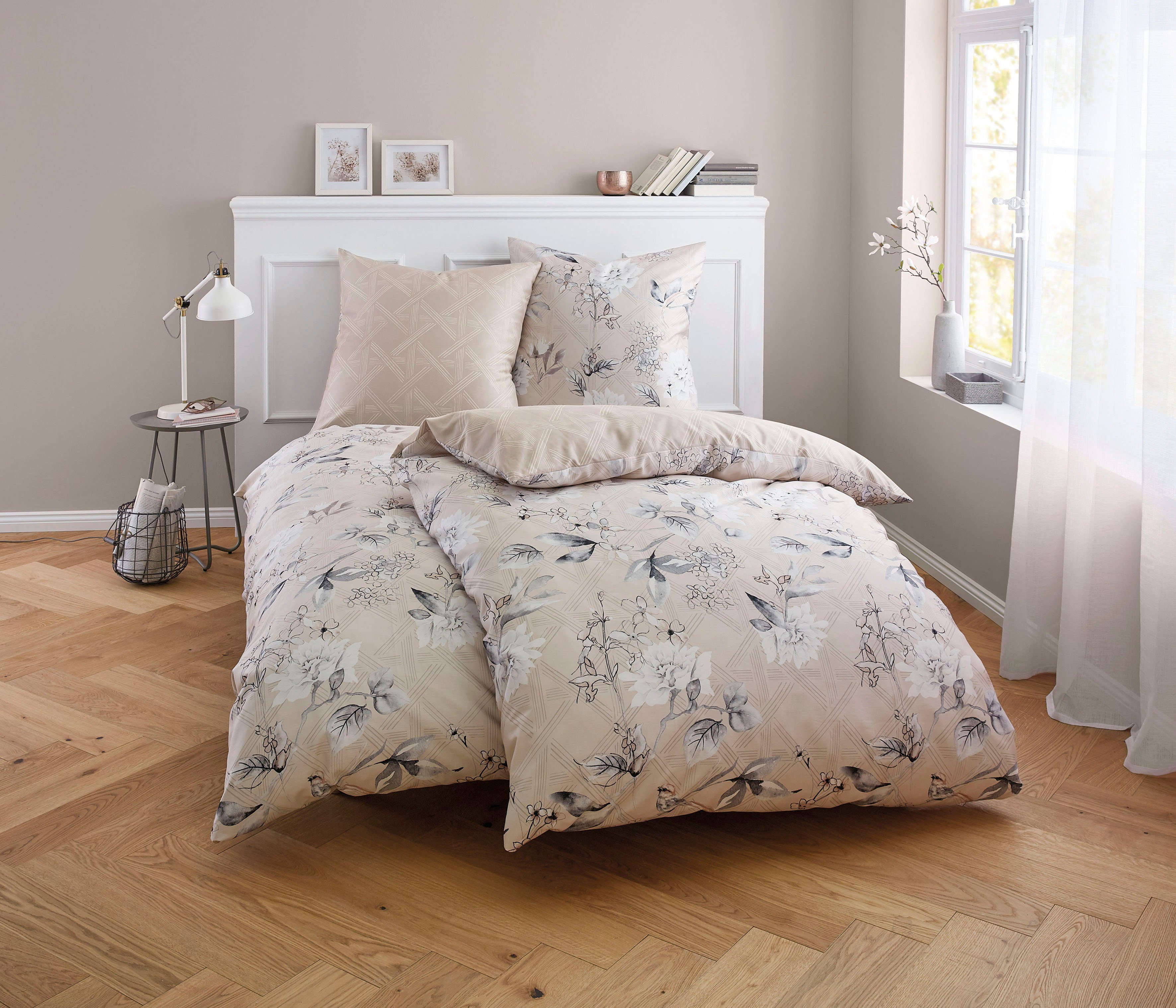 Wendebettwäsche Kessia, Kleine Wolke, Mako-Satin, 2 teilig