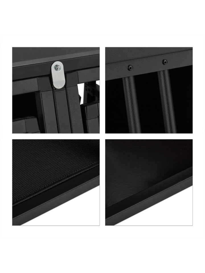 relaxdays Auto-Hundebox in Schwarz - (B)90 x (H)64 x (T)82 cm günstig kaufen onesize