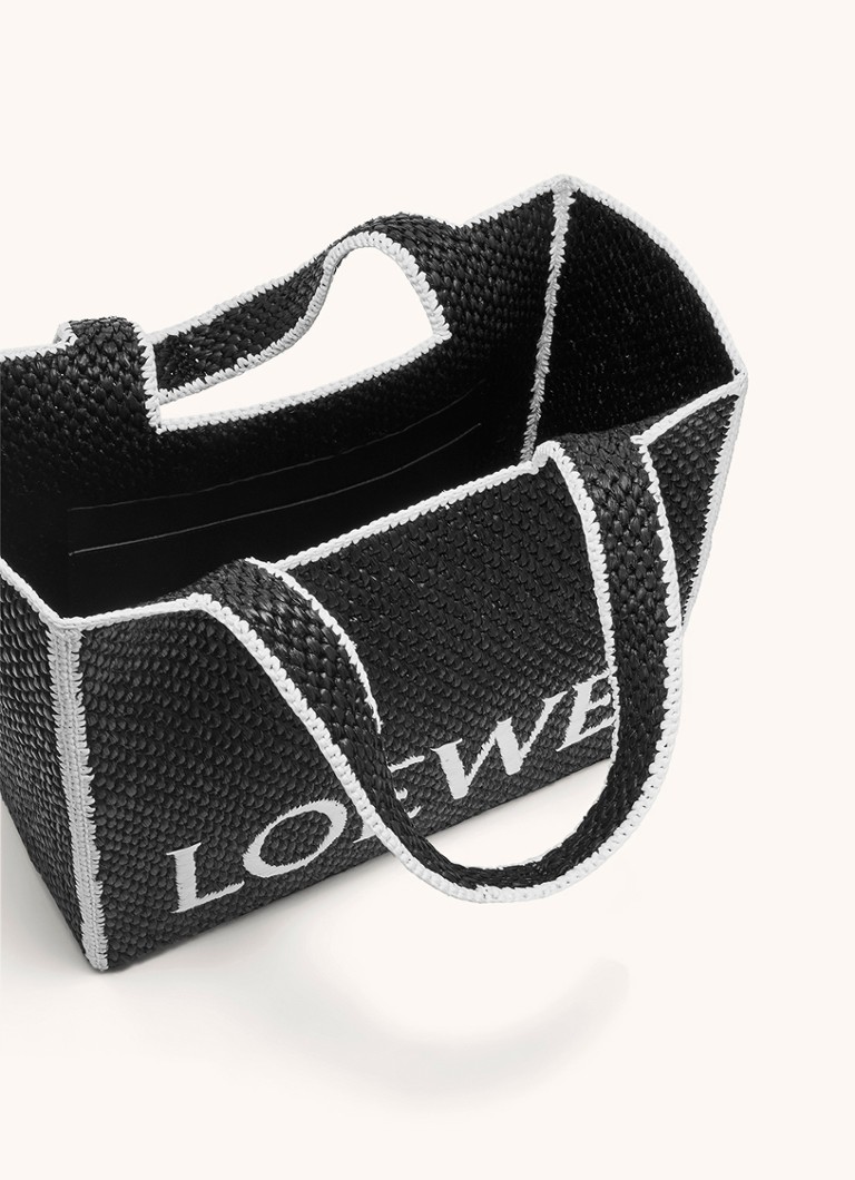 LOEWE Font Large shopper made of raffia