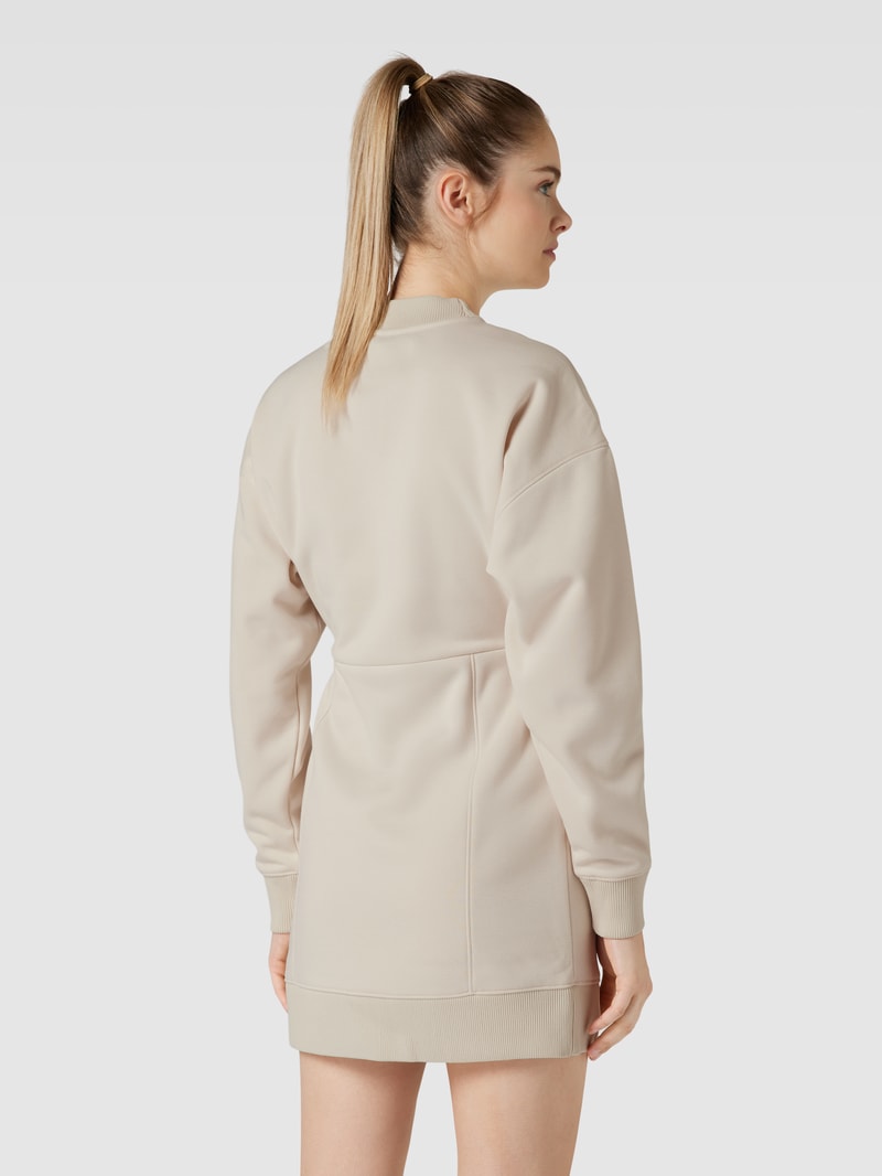 Sweatkleid mit Label-Detail Modell 'CHENILLE' in beige