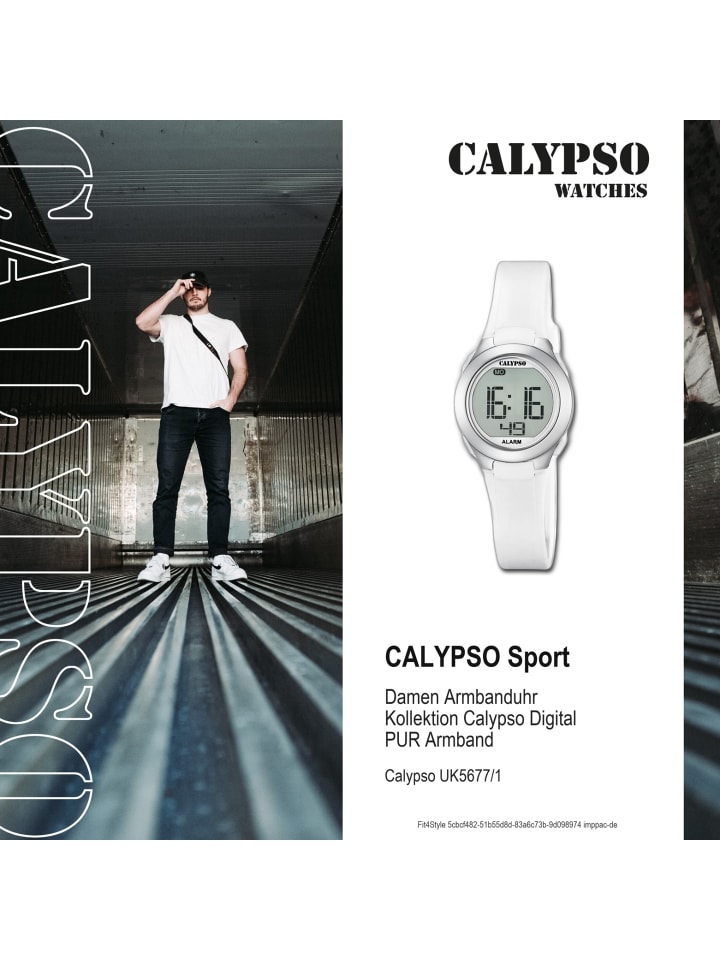 Calypso Digital-Armbanduhr Calypso Digital weiß klein (ca. 27mm) günstig kaufen onesize