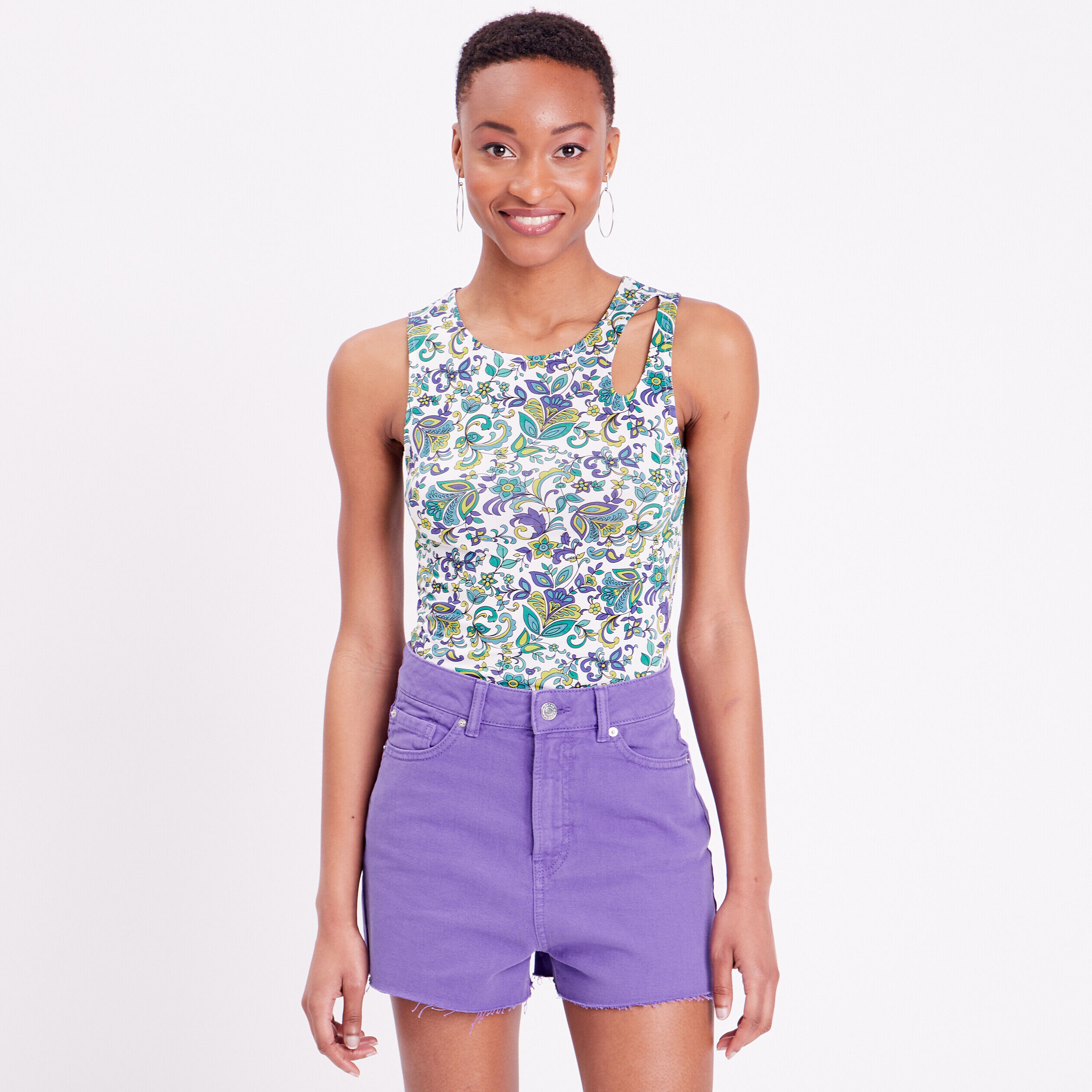 Débardeur avec ouverture beige femme | Cache Cache