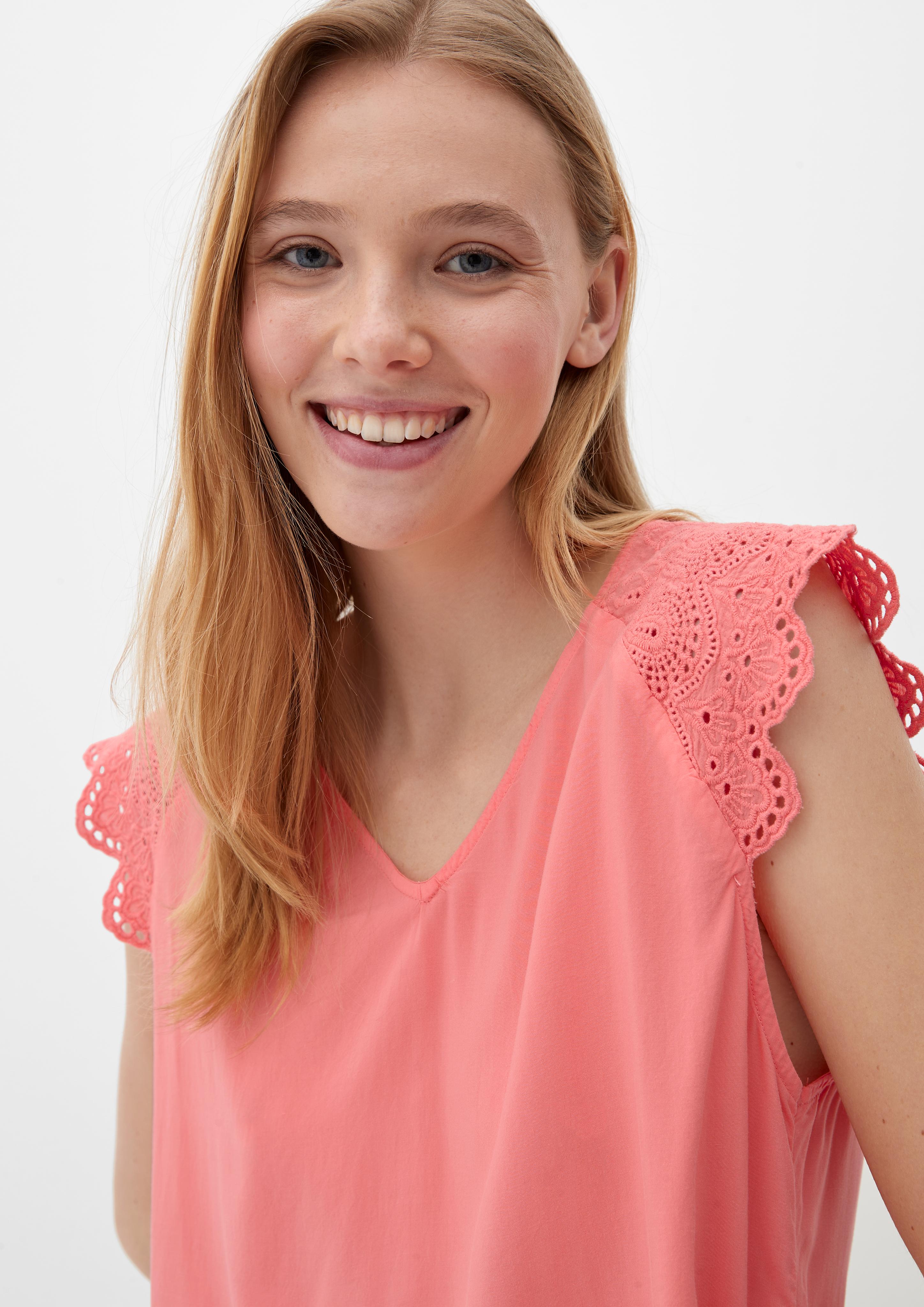 Bluse mit Broderie Anglaise  2132615-4281