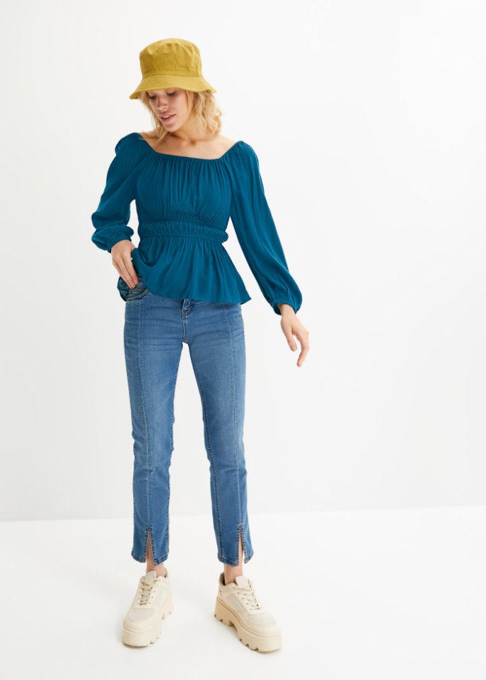 Bluse mit Carmen-Ausschnitt