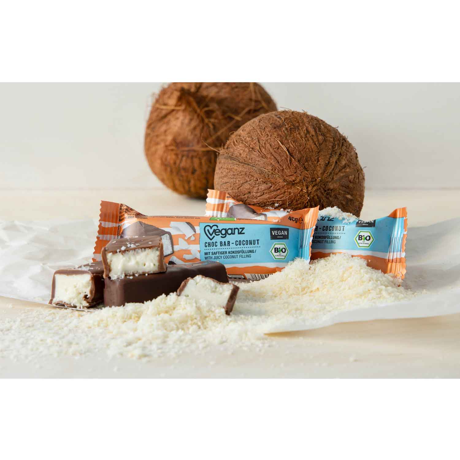 Veganz Choc Bar Coconut Bio 40g