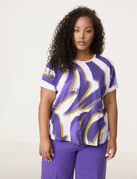 T-Shirt mit abstraktem Print
