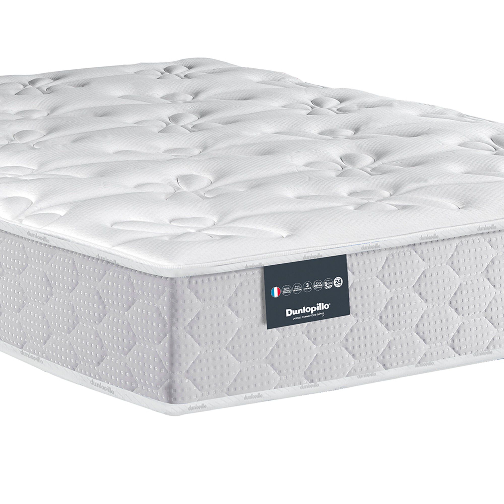 Matelas ressorts Dunlopillo haut. 23 cm, confort ferme