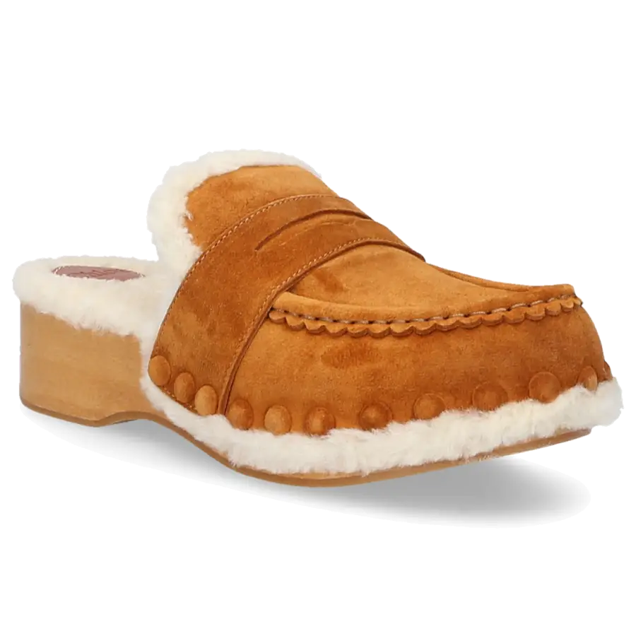 Chloé - Hausschuhe JOY Veloursleder - braun