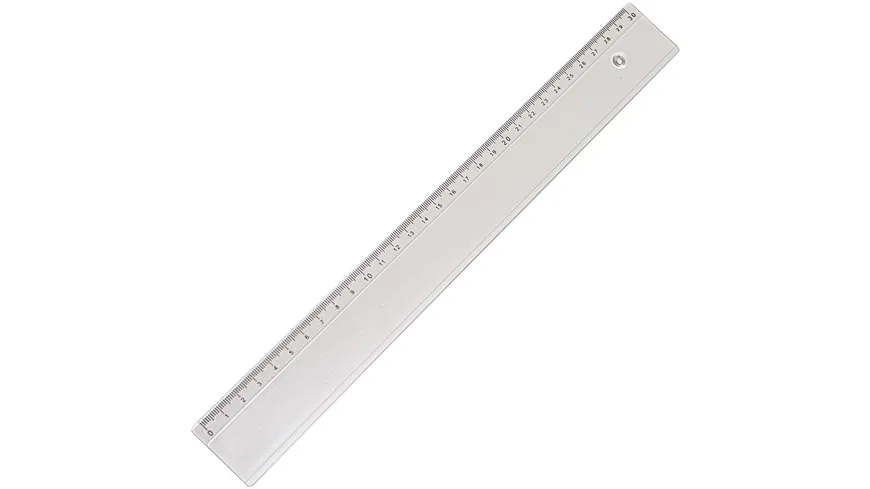 PAPERZONE Lineal Kunststoff transparent 30cm