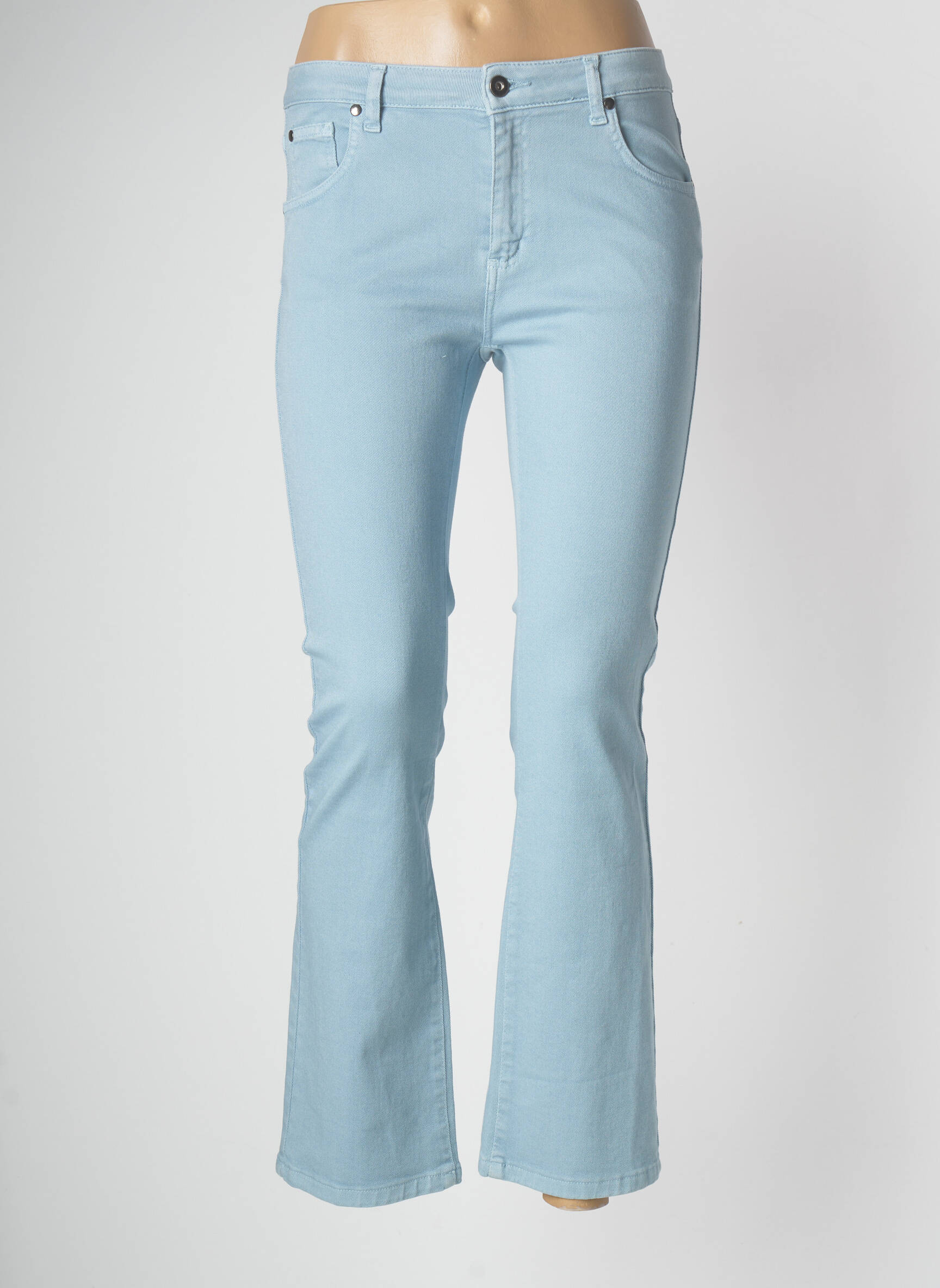 Lauren Vidal Jean Flare Femme couleur bleu