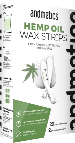 Andmetics Hemp Oil Wax Strips Enthaarungsstreifen