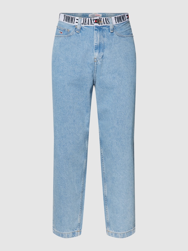 Loose Fit Jeans mit Logo-Bund in jeans