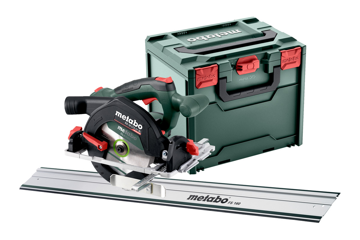 Metabo 691222000 KS 18 LTX 57 BL Ασύρματο Δισκοπρίονο 18V χωρίς μπαταρίες και φορτιστή + Οδηγός FS 160