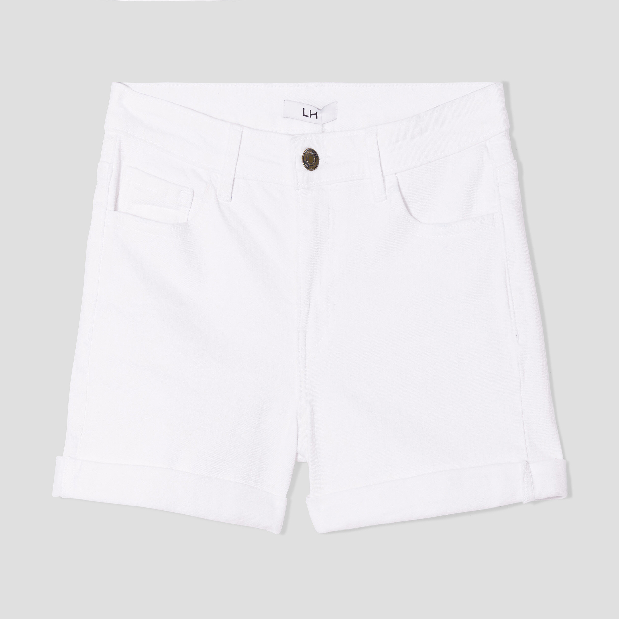 Short skinny 5 poches en jean blanc femme | La Halle