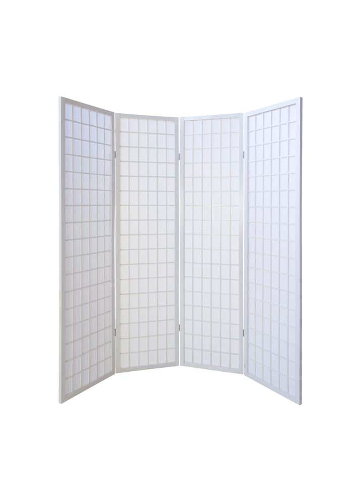Homestyle4u 4-tlg. Paravent in Weiß 176x175 günstig kaufen onesize