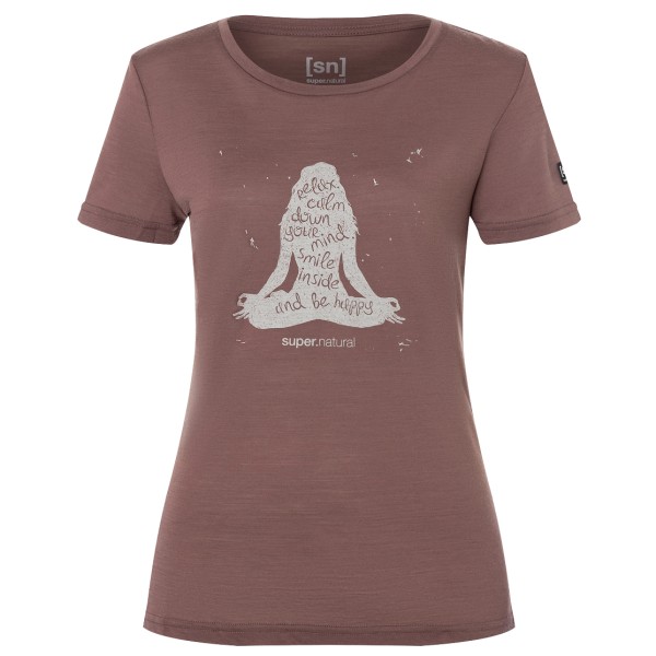 super.natural - Women's Be Happy Tee - Merinoshirt