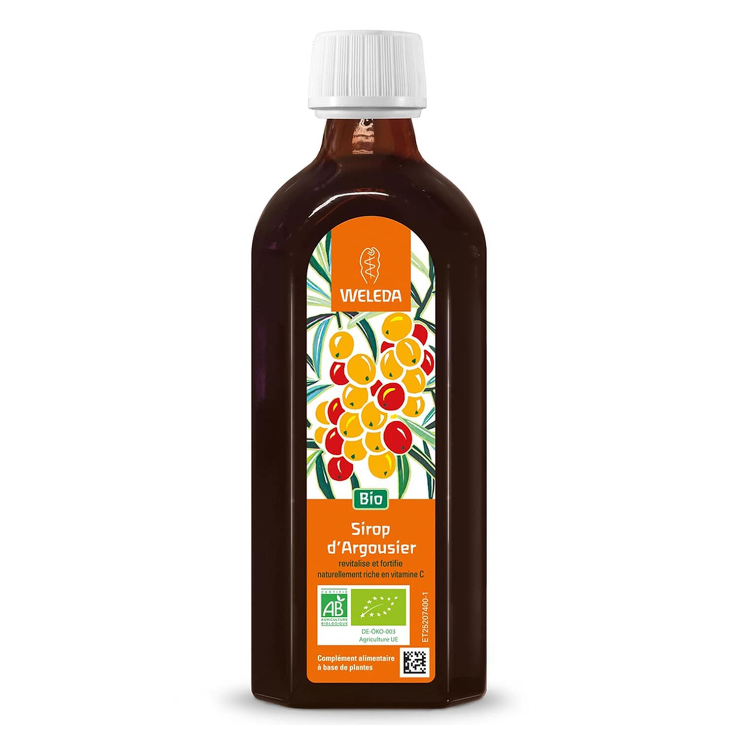 Weleda Sirop d'Argousier Complément Alimentaire Riche en Vitamine C - Fortifie l'Organisme - 250 ml