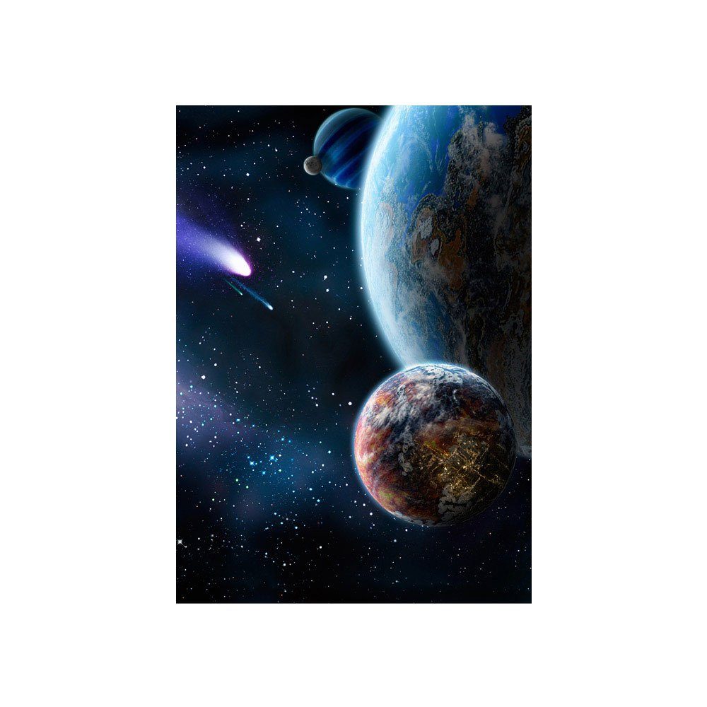 liwwing Fototapete Fototapete Erde Weltraum Planet Meteoriten Blau liwwing no. 232, Welt