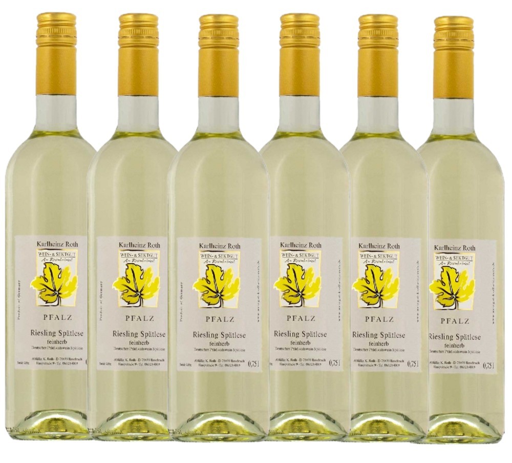 Wein- & Sektgut Karlheinz Roth Weingut Karlheinz Roth Riesling Spätlese feinherb 2022 - 6er Karton