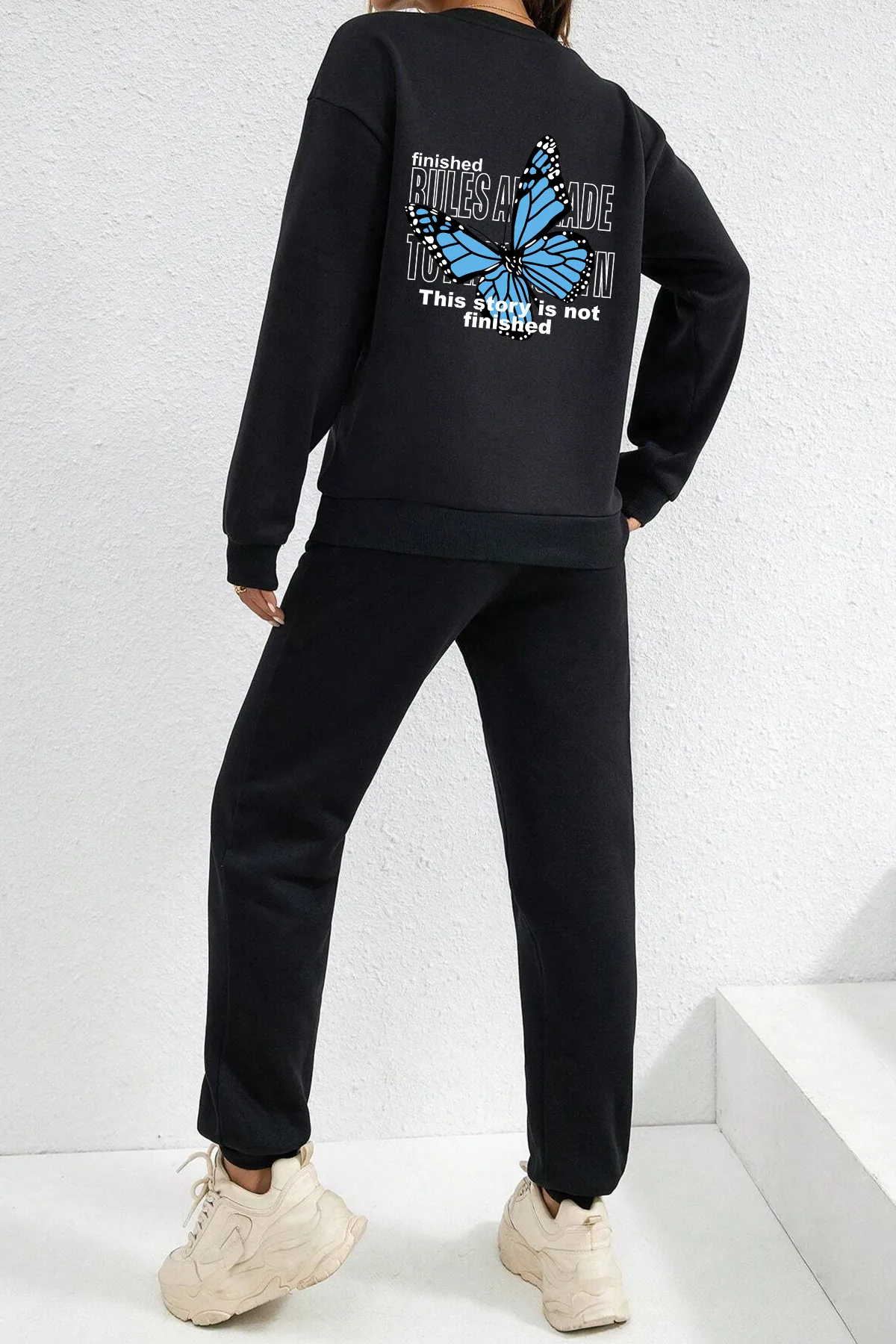 uyguntarz  Sport-Sweatsuit Set - Schwarz - Regular Fit
