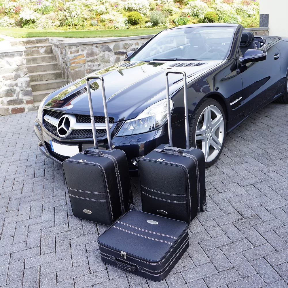 Roadsterbag 3-tlg. Kofferset mit 2 Rollen Mercedes SL R230 141 Liter