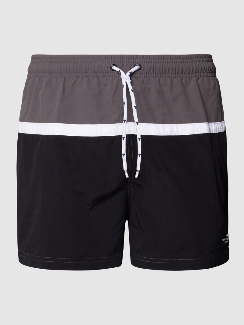 Badehose im Colour-Blocking-Design in dunkelgrau