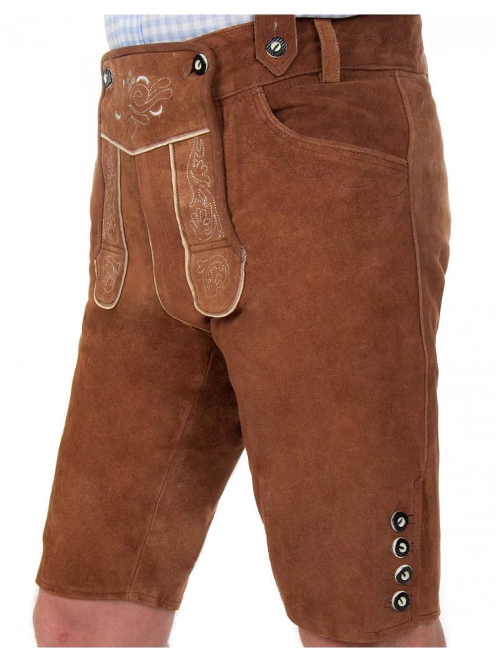 Edelnice Lederhose in kastanienbraun günstig kaufen
