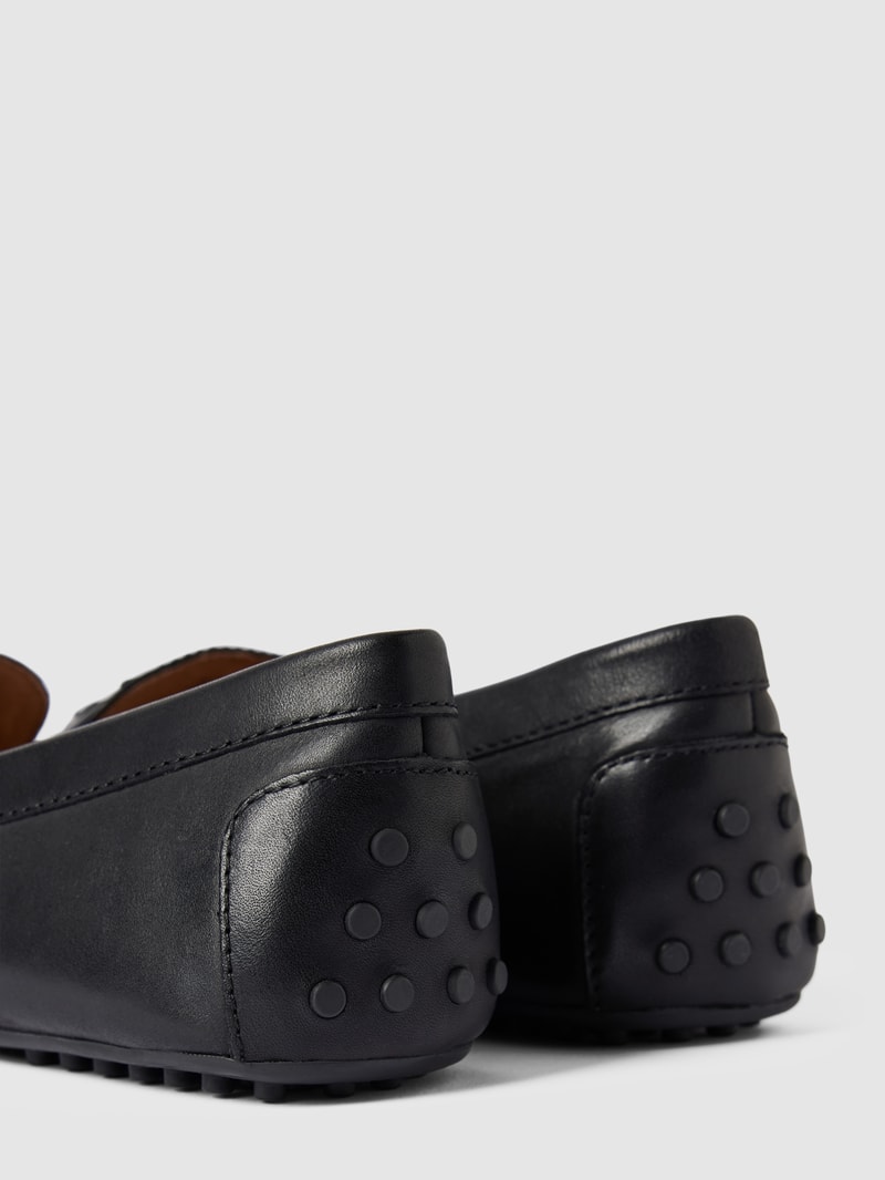 Mokassins aus Leder mit Label-Detail Modell 'BRYNN' in schwarz