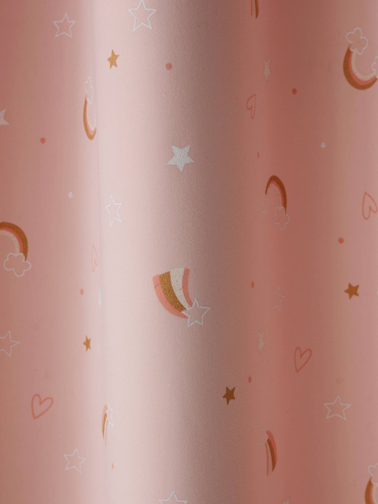 Rideau occultant et phosphorescent Fantaisie rose