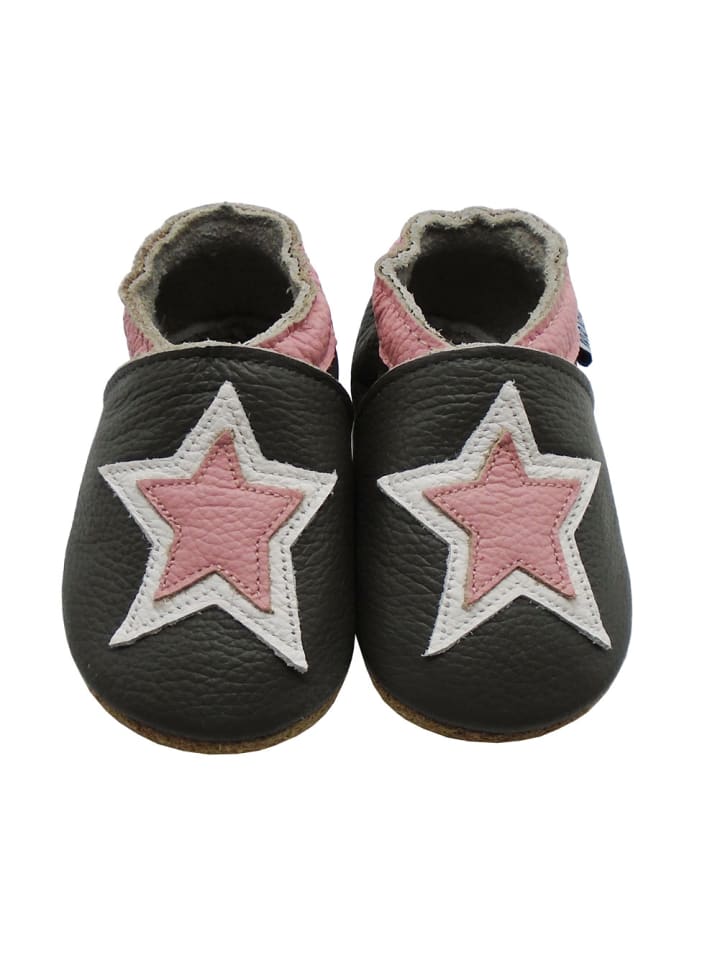 Yalion Baby Krabbelschuhe in Stern Schwarz günstig kaufen 25/26