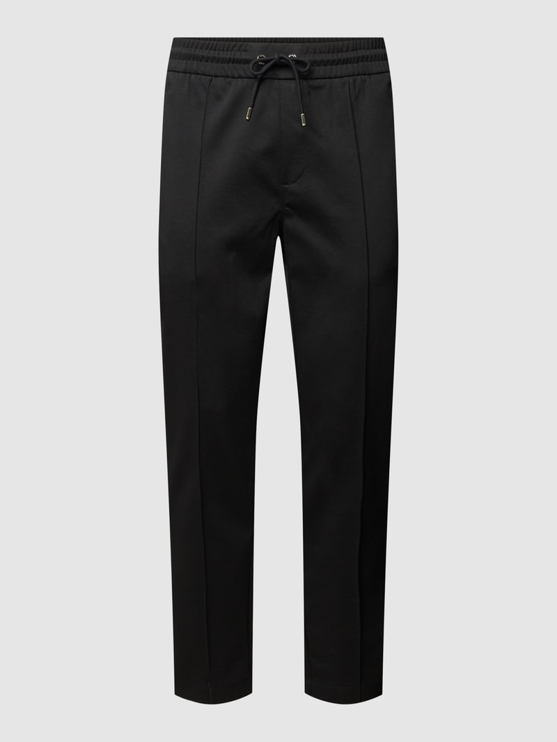 Sweatpants mit elastischem Bund Modell 'Lamont' in schwarz