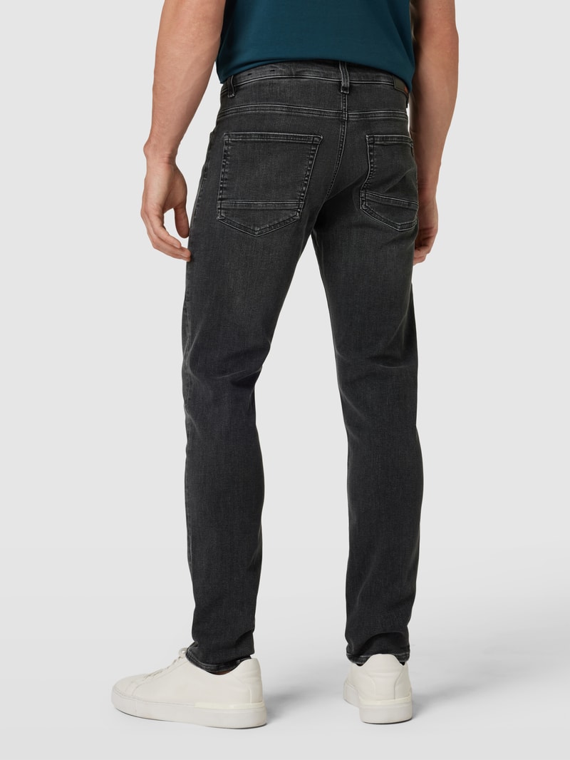 Slim Fit Jeans im 5-Pocket-Design Modell 'Delaware' in anthrazit