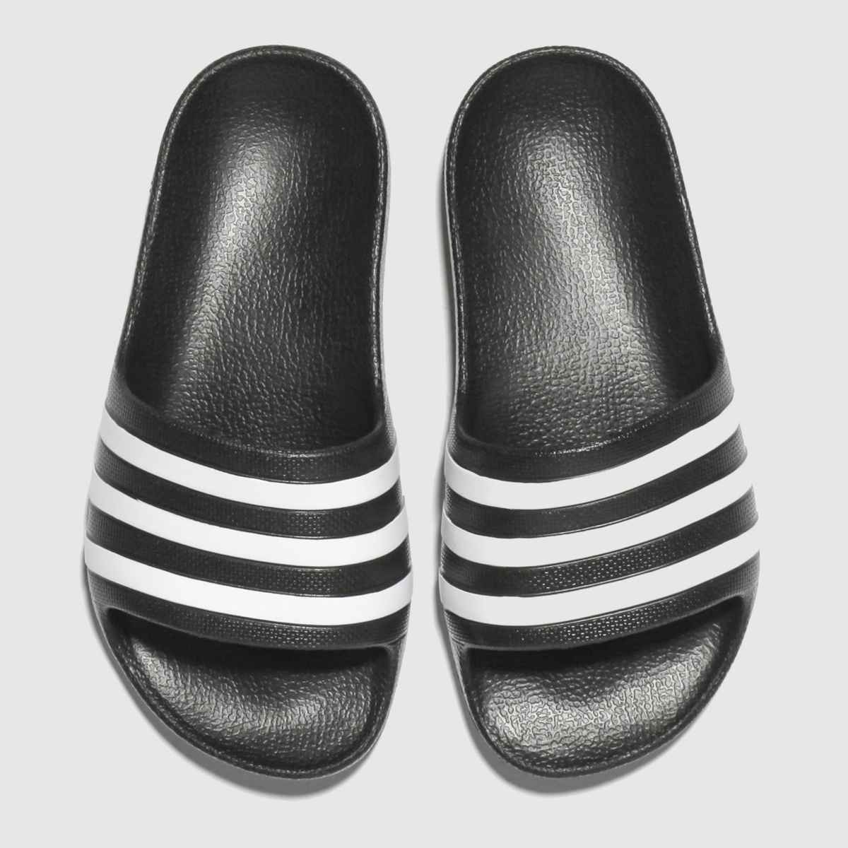 adidas svarta och vita adilette aqua juniorsandaler