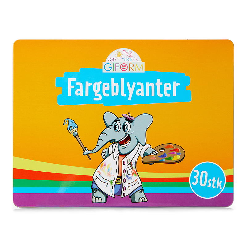 Giform Fargeblyanter 30 stk i metallboks