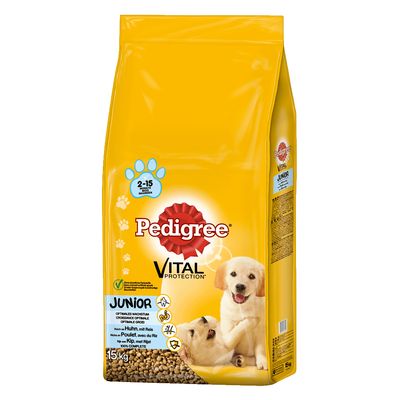 15 kg Pedigree Junior + 56 St. Dentastix für kleine Hunde zum Sonderpreis!