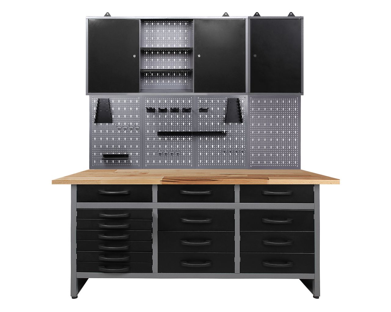 Ondis24 Ondis24 Werkstatt Set Konny 160 cm 2 Schränke offen