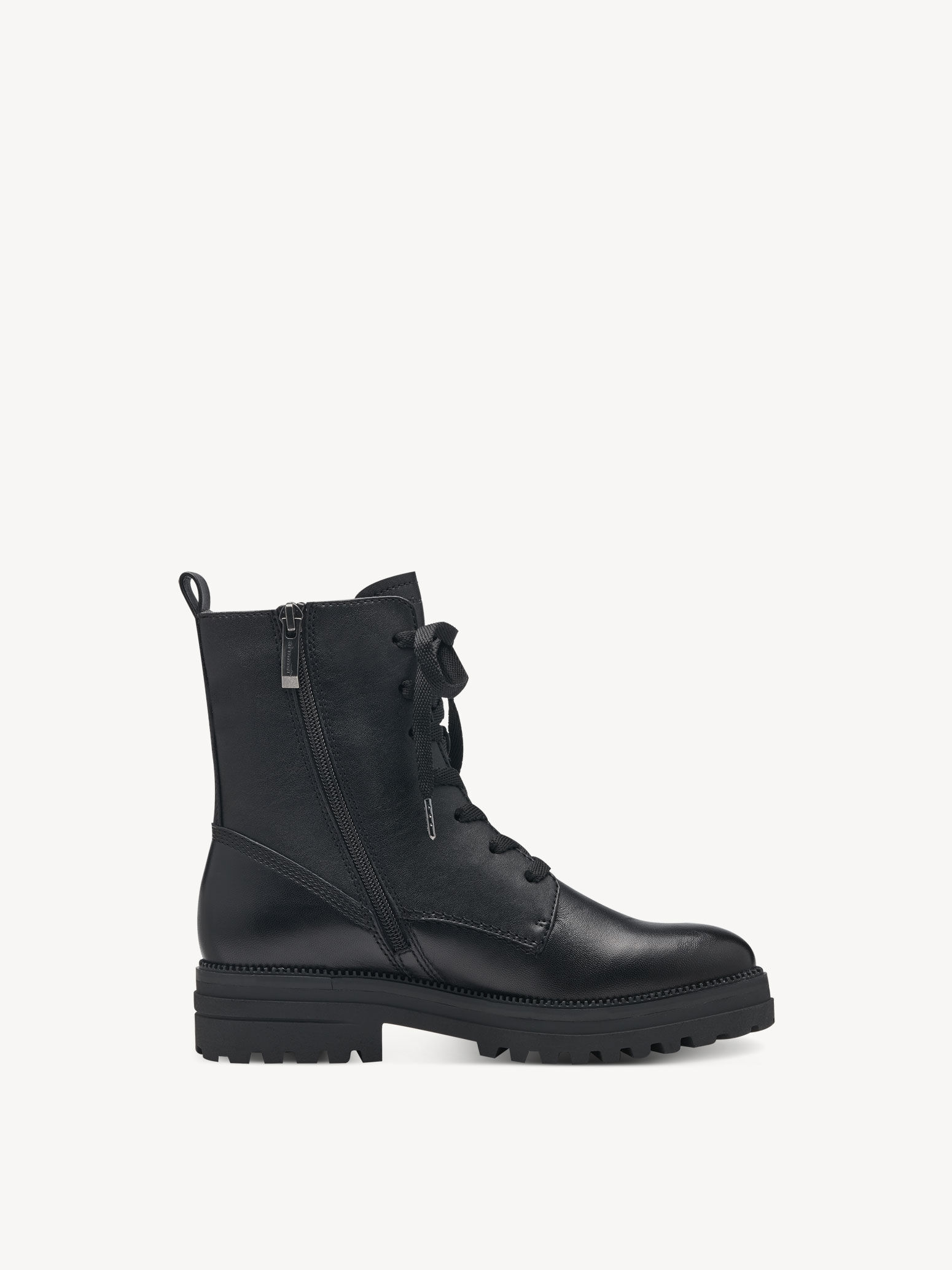 Bottine en cuir - noir