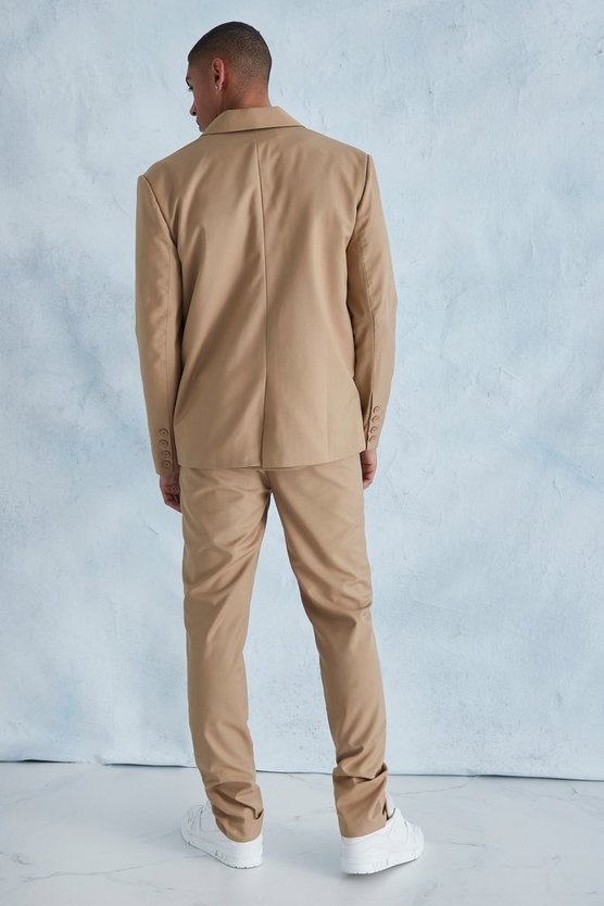 Kastige Oversize Anzugjacke mit Reißverschluss